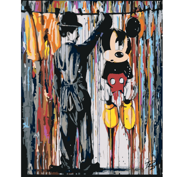 Slikaj po brojevima s okvirom – slike za bojanje Mickey Mouse 40x50 cm