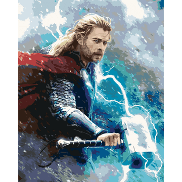 Slikanje po brojevima - Thor u oluji, Marvel, 40x50 cm