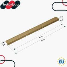 Komplet 2x rubna ručica za namještaj, aluminij, zlatna mat, za namještaj 500mm
