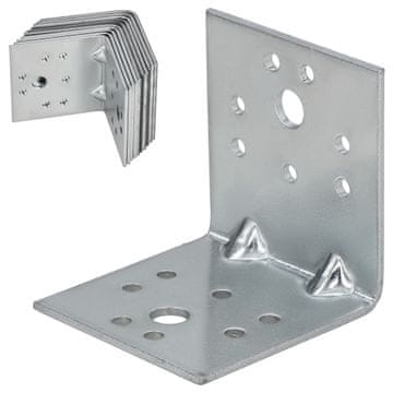 Tesarski kutni građevinski spojnik ojačan 50 x 50 x 50 mm set od 12 komada