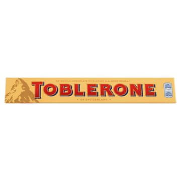 Mondelez Toblerone švicarska mliječna čokolada s medeno-bademovim nugatom 100 g