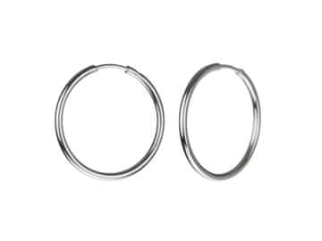 Seijou Velike srebrne naušnice s obručem 2,6 cm, obruči debljine 26 mm, srebro 925, 1,8 mm