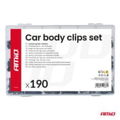 AMIO Set malih auto kopči i iglica 190 kom -04736