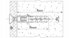 FIX ekspanzijski tipl 10x50mm s vijkom 5.0x60mm i bušilicom, [OP 8]