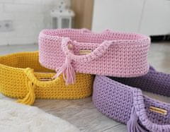 MY SWEET BABY Nosiljka za lutke Moses Basket boho pamučna - žuta