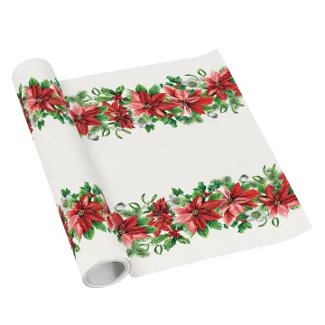 Vrhunski papirnati stolnjak s motivom božićne zvijezde 40 cm x 5 m 1 kom