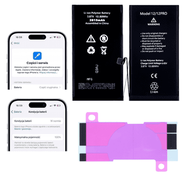 Baterija za iPhone 12 i 12 Pro bez poruke 2815 mah oem kondicija 100%
