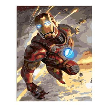 Slikarstvo po brojevima – leteći Iron Man, 40 x 50 cm