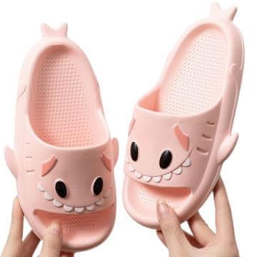 Ženske dječje japanke s morskim psom, roze, Shark, vrlo lagane, 40/41