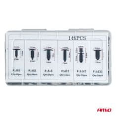 AMIO Set malih auto kopči i iglica 146 kom -04735