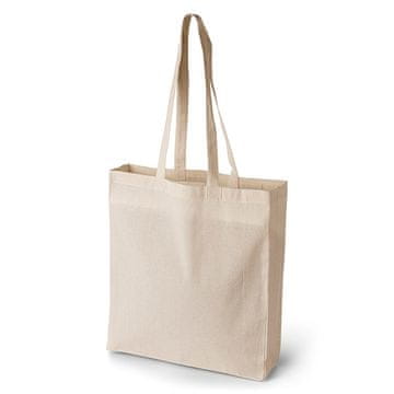 Eko shopper torba od pamuka 150g, duga ručka, dno i bočne strane ecru, torba od pamuka eko shopper 150g duga ručka dno i bočne strane siva