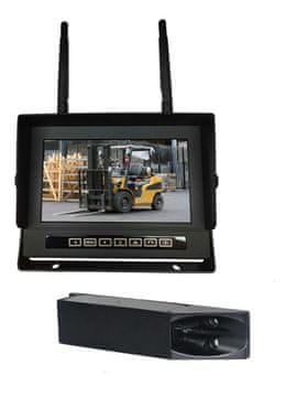 Ert Bežični komplet za viličar AHD 1080P magnetska kamera za vožnju unatrag s vlastitim napajanjem + 7" monitor IP68 12V/24V