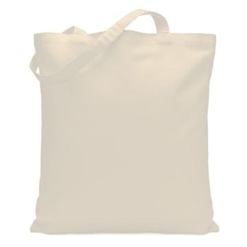 Pamučna eko shopperka 180 g, dugu uho, ecru; pamučna eko shopperka 180 g, dugu uho, siva