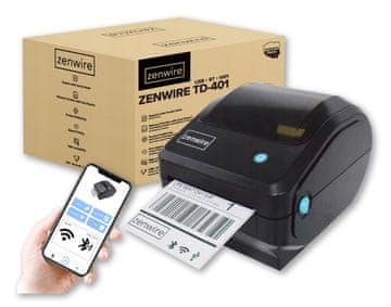 ZENWIRE Mini termalna naljepnica za pakete 100x150 USB Bluetooth Wifi Zenwire TD-401
