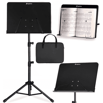 Mo D3 SET tronožac stalak za note podesivi sklopivi crni poklopac set 82-146 cm do 10 kg