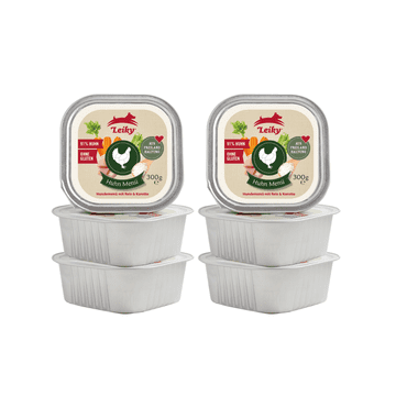E.I. 6x Piletina s povrćem 300 g | 91% meso slobodnog uzgoja | hrana za pse | minerali i vitamini B skupine |