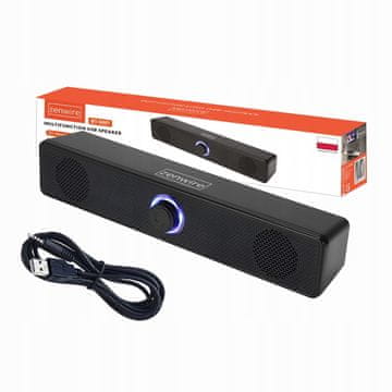 ZENWIRE Mini soundbar zvučnici za računalo 2.0 USB za laptop i PC LED 18W Zenwire BT-S057