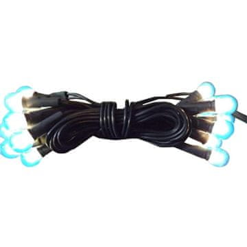 Plave biserne lampice za božićno drvce 20L na zelenom kabelu, 1,4 m, 220V-240V, za unutarnju upotrebu