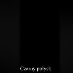 Zidni TV ormarić 180 cm, vitrina i polica, univerzalni, Wotan crni sjaj