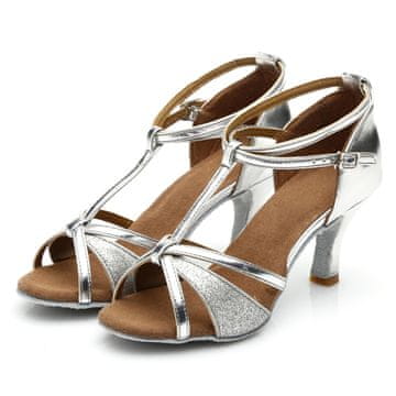 Arabesque LEAH - dječje plesne cipele srebrne 7 cm Leah 7 cm srebrne 35