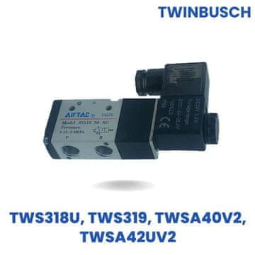 AXZ s.r.o. Zamjena za Twin Busch: DC24 Pneumatski solenoidni ventil TWS318U, TWS319, TWSA40V2, TWSA42UV2