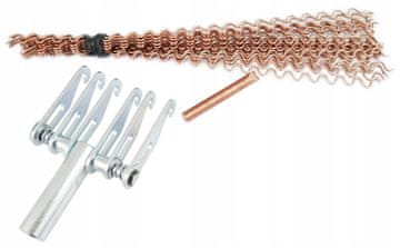 Kandža sa 6 kuka, valovita žica 4 mm, 25 kom. žičane elektrode 320 mm, kandža za uočavanje