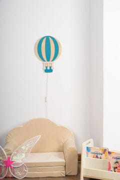 Drvena lampa LETEĆI BALON za dječju sobu - noćna lampa za djecu - tupti.lights