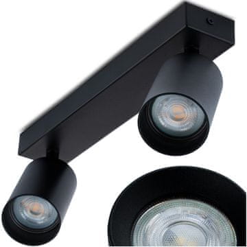 LUMILED Stropna svjetiljka Plafond Spot Cijev Reflektor Halogena svjetiljka Oblique 2x GU10 ploča lumiled