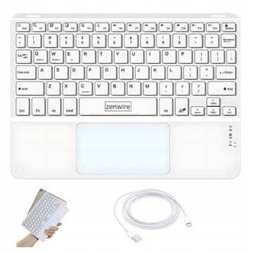 ZENWIRE Bežična Bluetooth tipkovnica s dodirnom podlogom SLIM za telefon, tablet i iPad Zenwire WLK-619
