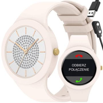 Gravity GT14-1 ŽENSKI PAMETNI SAT - BLUETOOTH POZIVI, PRILAGOĐENI BROJČARI (sg026a)