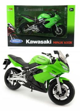 Chloé Model motocikla Kawasaki Ninja 650R u mjerilu 1:10 s Welly motorom za motocikle