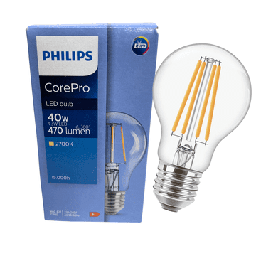 Philips LED žarulja E27 A60 4.3W = 40W 470lm 2700K Topla žarna niti CorePro