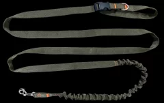 Povodac za pse s amortizerom 480 cm KAKI podesivi handsfree, proizvedeno u Poljskoj