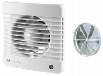 VENTS WENTYLATOR ŁAZIENKOWY FI125 OSIOWY STANDARD WYDAJNY 185m3/h + GRATIS ZAWÓR