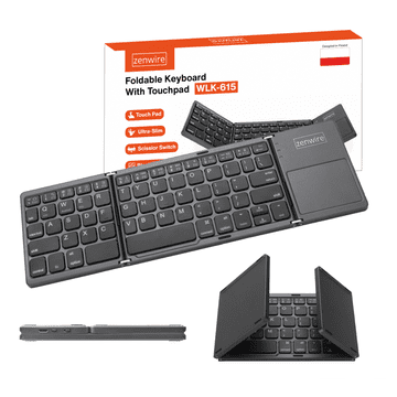 ZENWIRE Bežična sklopiva tipkovnica Bluetooth 5.0 za tablet, tiha, SLIM, Zenwire WLK-615