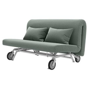 IKEA PS Navlaka za sofu za 2 osobe na razvlačenje, tkanina: Kaya Grey (pletenina, otporna na mrlje i ogrebotine)