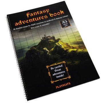 RPG KNJIGA A3 PERIVA PODLOGA FANTAZIJA KNJIGA O AVANTURAMA - FANTAZIJA - KVADRATNA MREŽA