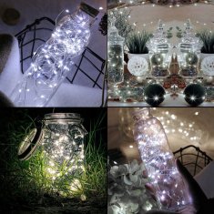 Žičane lampice 50 LED na baterije, hladno bijela, 5m, lampice za božićno drvce, ukras
