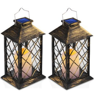 LUMILED 2x Solarna vrtna svjetiljka LED stojeća svjetiljka lirio 2 IP44 viseća svjetiljka lumined
