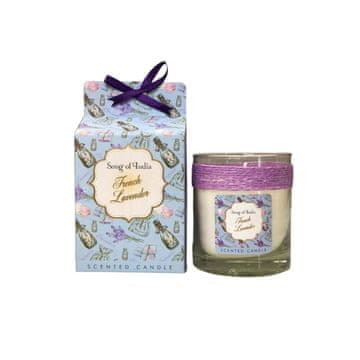 Sojina svijeća u staklenoj staklenoj boji FRANCUSKA LAVANDA 200g Little Pleasures