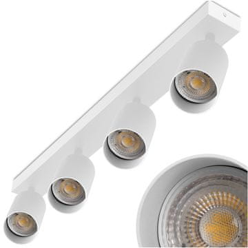 LUMILED Stropna svjetiljka s reflektorskom cijevi, halogena svjetiljka, 4x GU10, ploča za osvjetljenje