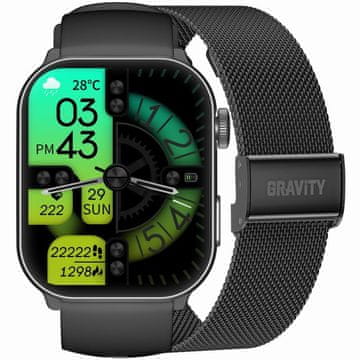 Gravity PAMETNI SAT UNISEX GT28-1 - BLUETOOTH POZIVI, DODATNI REMEN (sg037a)