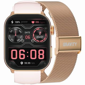 Gravity PAMETNI SAT UNISEX GT28-6 - BLUETOOTH POZIVI, DODATNI REMEN (sg037f)