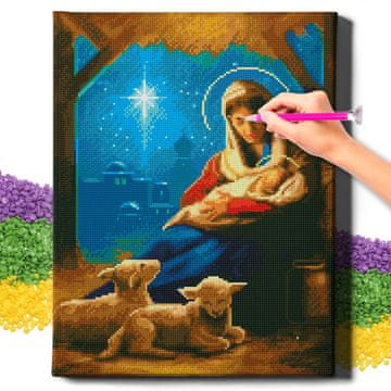 DIJAMANTNA SLIKA 5D s OKVIROM Veliki mozaik s dijamantnim vezenjem i religijom 40x50 cm