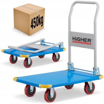 Higher Platni platformski kolica za prijevoz robe, sklopiva, HIGHER 450 kg
