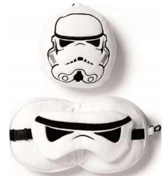 Puckator Relaxeazzz - Sklopivi jastuk za putovanje s maskom za oči - Stromtrooper - CUSH278