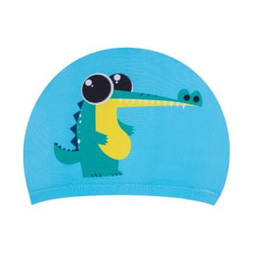 Aqua-Sport Aqua-Sport kapa za plivanje junior polyester print krokodil tirkizna AS8631