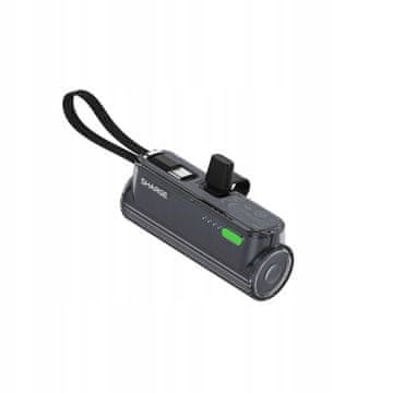 T1 Powerbank 5000mAh iPhone Lightning USB C Crni Brzo punjenje