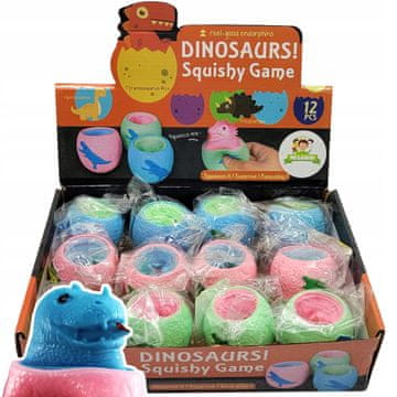Dinosaur jaje squishy antistresni gnitek za stiskanje, relaks, 12 komada