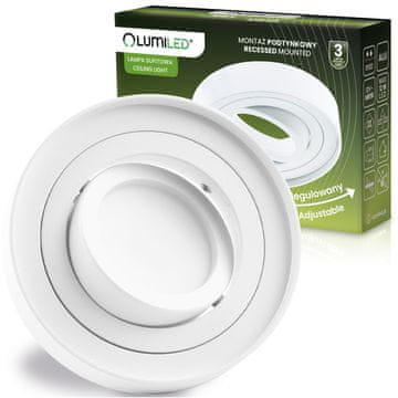 LUMILED Ugradbena halogena cijevna reflektorska svjetiljka, pomična Midi GU10 Lumiled okrugla bijela 20 mm